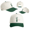 MiB Drip 2.0 Cap shown from multiple angles with cream crown, green brim and embroidered MiB logos.