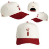 MiB Drip 2.0 Cap shown from multiple angles with cream crown, red brim and embroidered MiB logos.